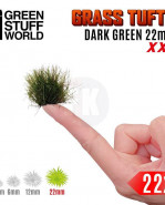 Trsy - Grass TUFTS XXL - 22mm self-adhesive - DARK GREEN