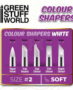Silikónové štetce, sochárske štetce - veľkosť 2 (Colour Shapers Brushes SIZE 2 - WHITE SOFT) 
