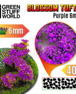 Trsy - Blossom TUFTS - 6mm self-adhesive - PURPLE Flowers (Trsy fialových kvetov) 