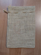 Jutová darčeková taška, 17x25 cm, prírodná