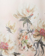 EUROFIRANY Záclona Anet, na krúžky, 140x250, kvetovaná