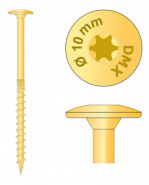DOMAX Tesárska skrutka s tanierovou hlavou 10x340 mm 25 ks/bal