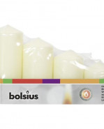 BOLSIUS Adventné sviečky Pillar 4 ks krémové