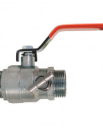 ADVANCE 29302 Guľový ventil na vodu s odvodnením M/M 3/8", DN 8, PN 40, hliníková páka