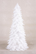 MagicHome Stromček z páperia 22 x 46cm biely