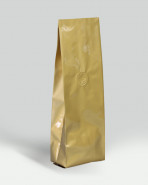 Vrecká na kávu s vnútorným ventilom 100x55x330 100ks 500g zlaté