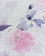 EUROFIRANY Záves Briana 140x250 cm kvetovaný ružový