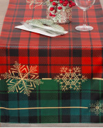 EUROFIRANY Štóla CHERRY vianočná červeno-zelená 40x140cm
