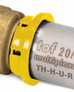TOF-MP GAS PRESS Ms prechodka PEX-AL-PEX s vnút. závitom F3/4"x16mm, hrúbka rúry 2mm, G12GG50400
