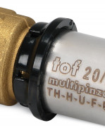 TOF-MP PRESS Ms prechodka PEX-AL-PEX s vnút. závitom F 1/2"x16mm, hrúbka rúry 2mm, U12GG40400