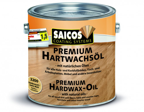 Voskový olej Saicos HARTWACHSÖL Premium, tvrdý – větší balení 2,5 l