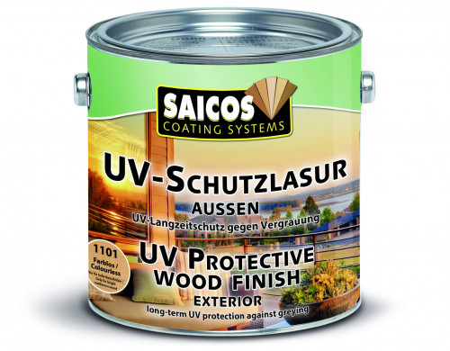 Exteriérová olejová lazúra Saicos UV-Schutzlasur, 0,75 l