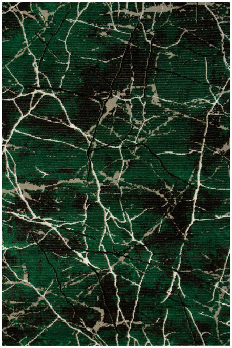 Koberec Diamond K8716Z Marmur lahvově zelený / stříbrný