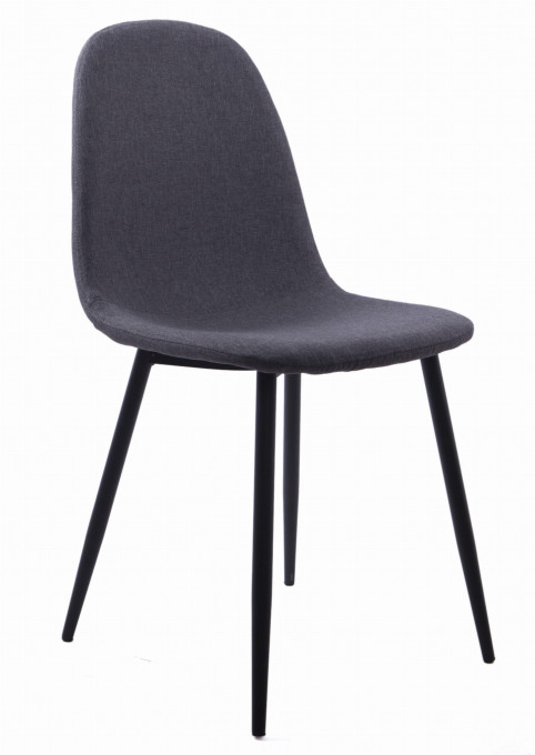 Set dvou jídelních židlí DART tmavě šedé (černé nohy)