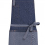 Barmanská zástěra vysoká TOMA - modrá jeans / eko kůže