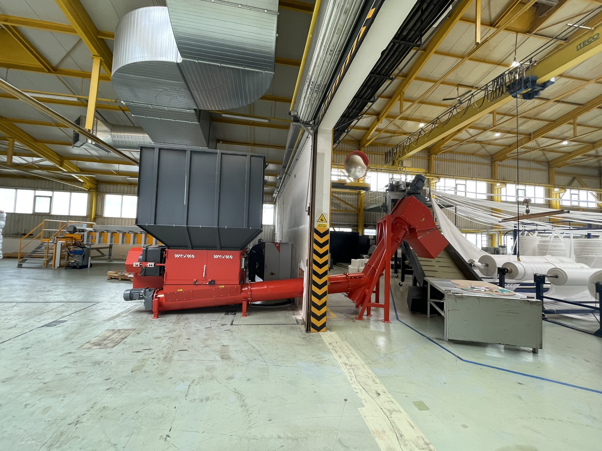 Instalace jednohřídelového předdrtiče WLK 1500
