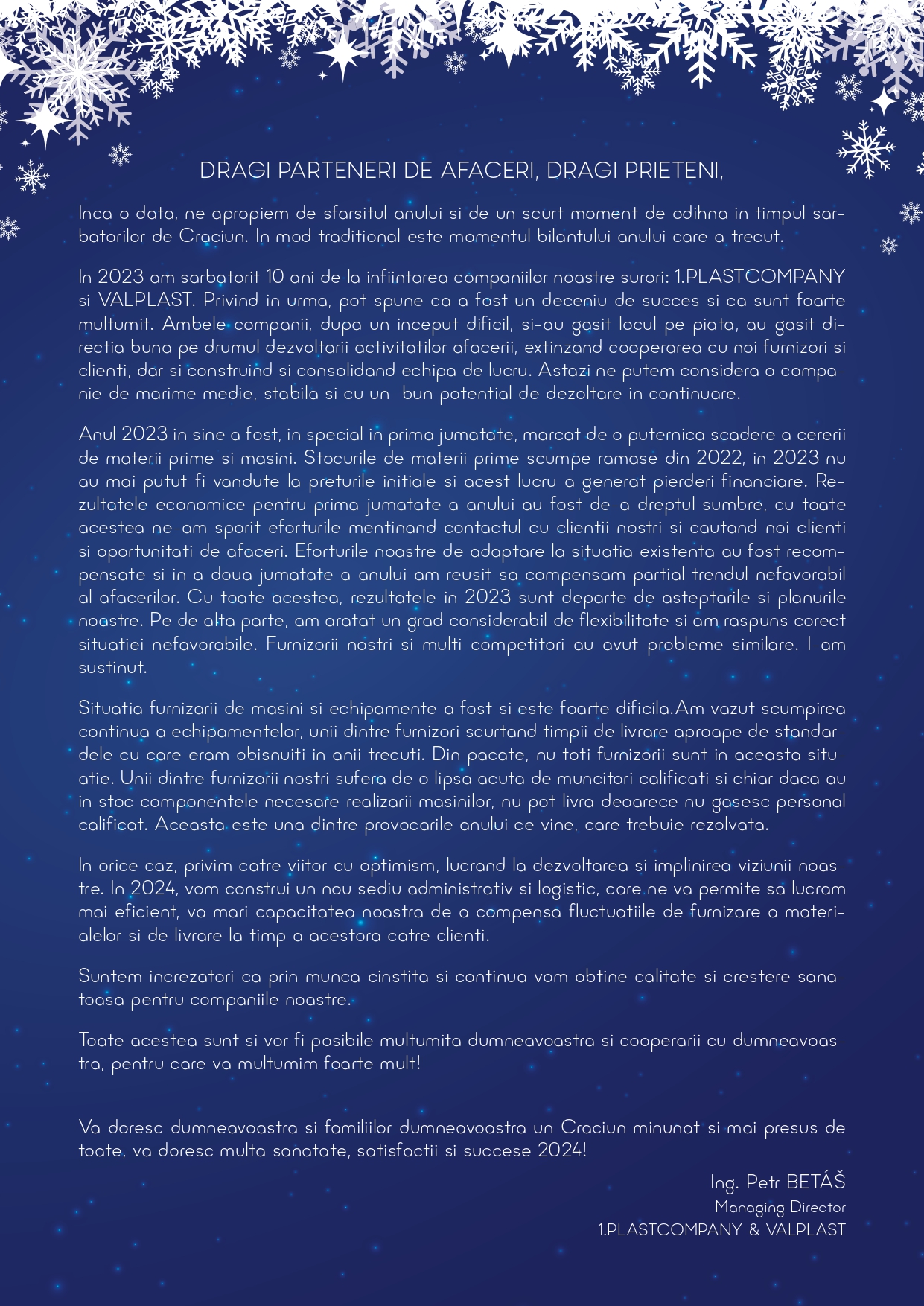 Scrisoare de Crăciun 2023
