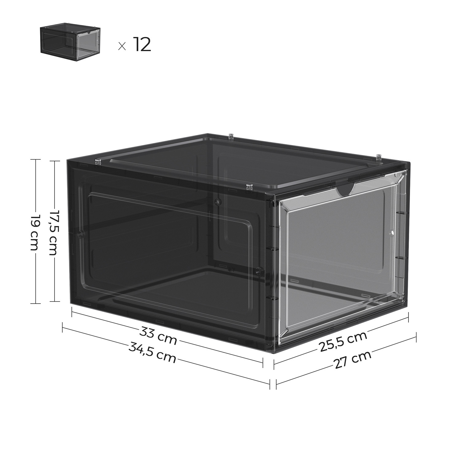 Úložné boxy LSP032B12V1 (12 ks)