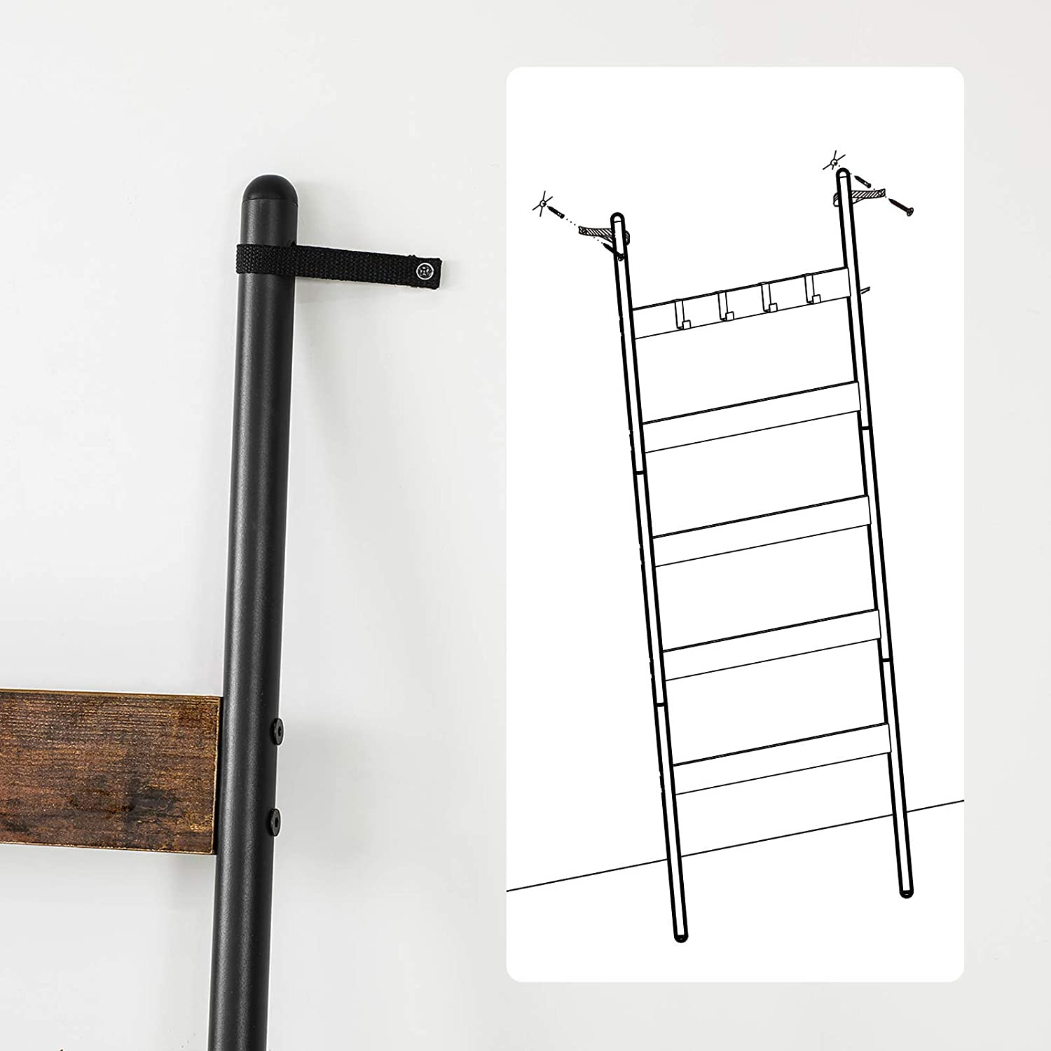 5-úrovňový rebríkový stojan na uteráky LLS011B01