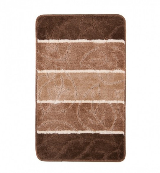 Koupelnový kobereček MULTI A5019 BROWN CAMEL listí, hnědý