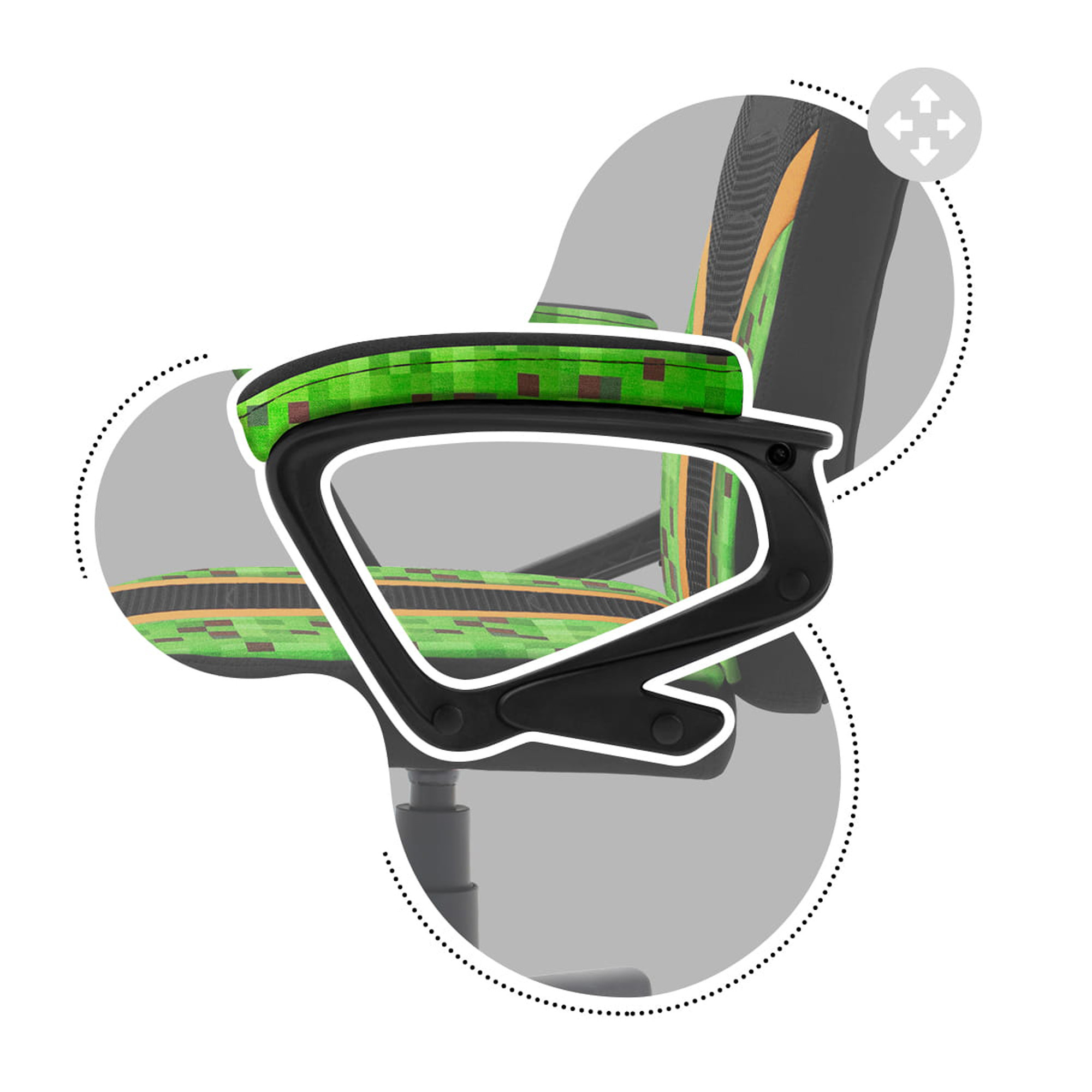 Dětská herní židle Ranger - 1.0 pixel mesh