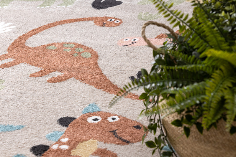 Detský koberec FUN Dino dinosaury béžový