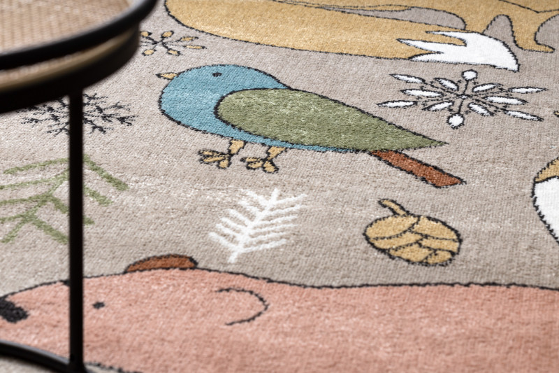 Detský koberec FUN Forester Zvieratká, béžový