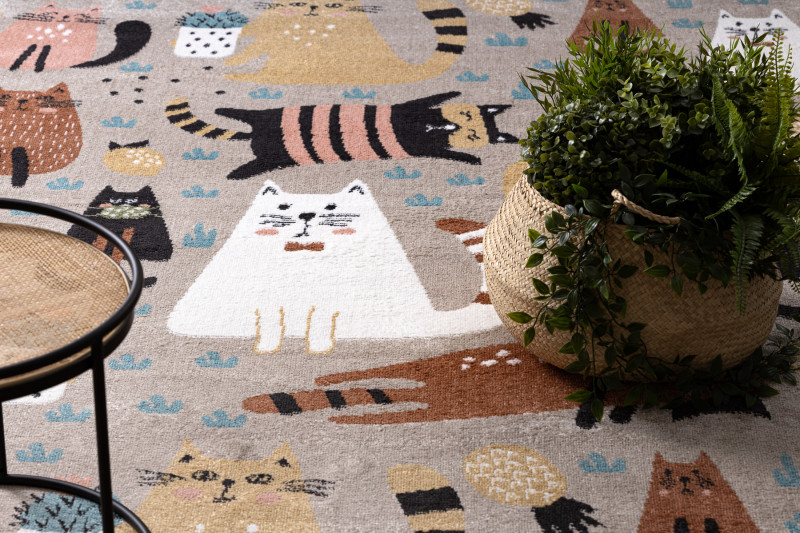 Detský koberec FUN Kittens béžový
