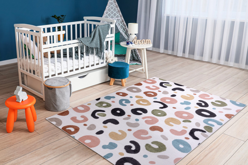 Dětský koberec FUN Spots krémový