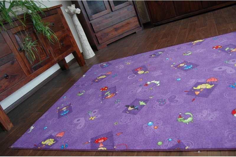 Detský koberec HAPPY fialový