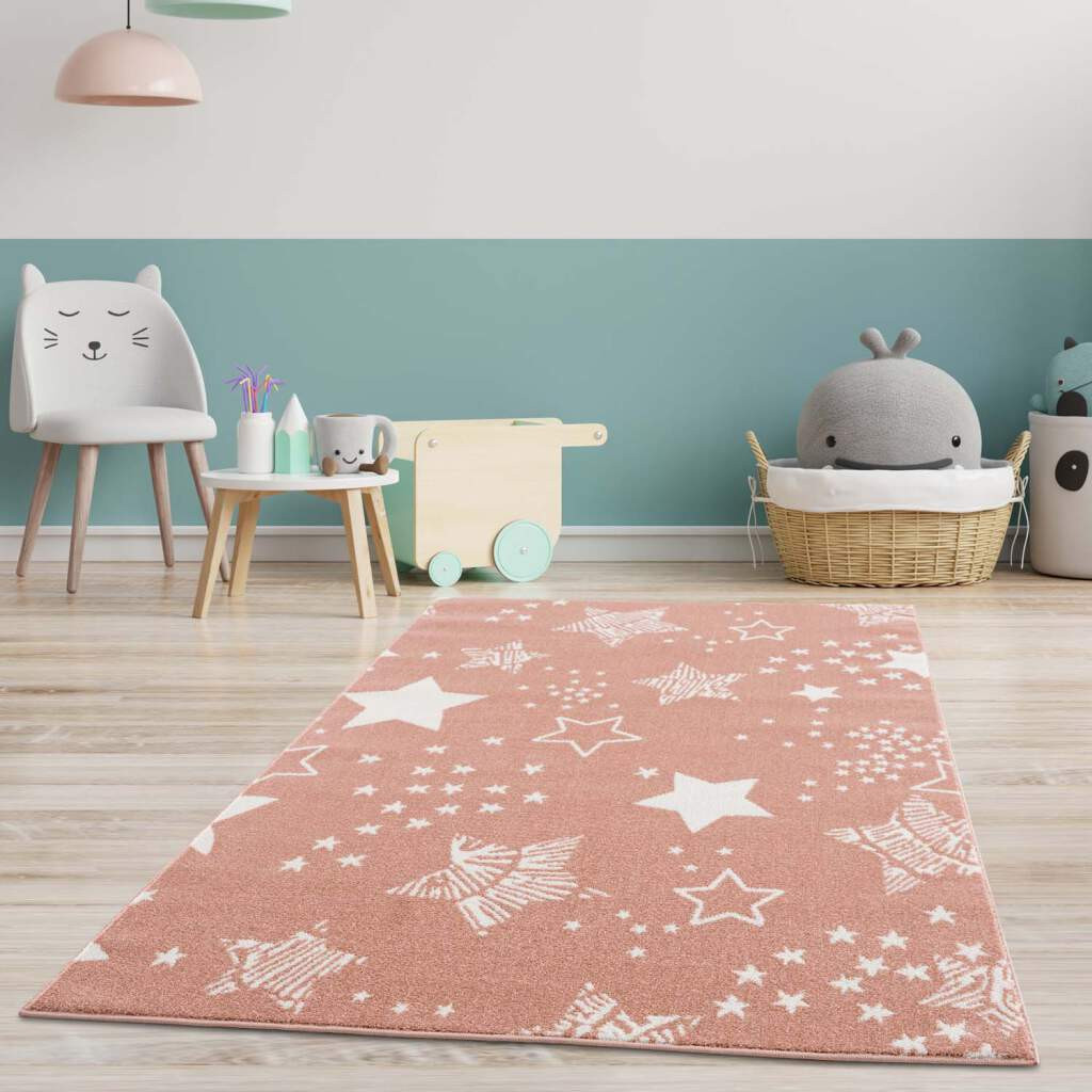 Detský koberec Hviezdy Anime 9387 ružový