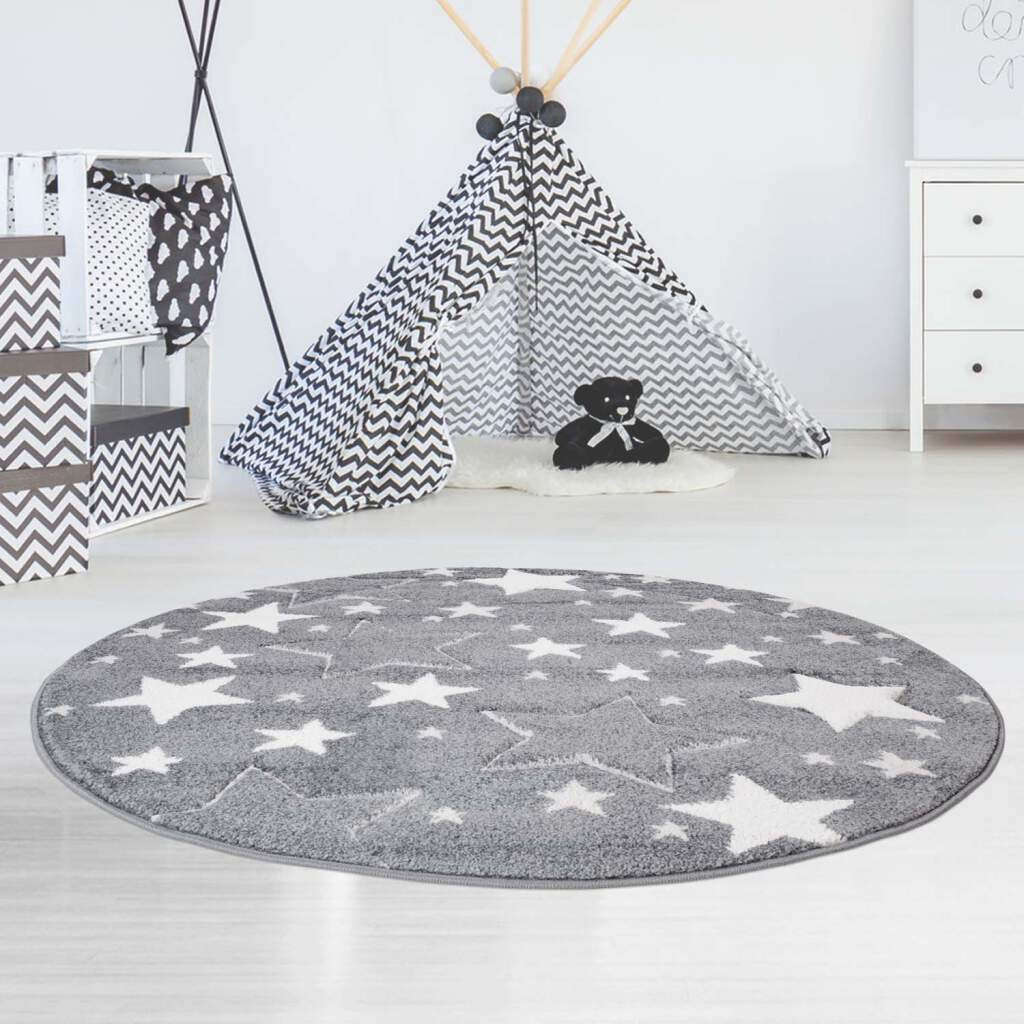 Dětský koberec Hvězdy Bueno 1325 šedý
