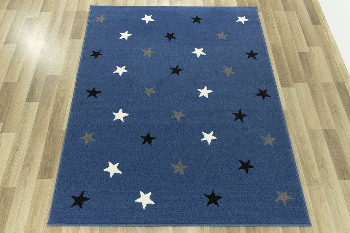 Dětský koberec KIDS 533752/94955 Hvězdy modrý