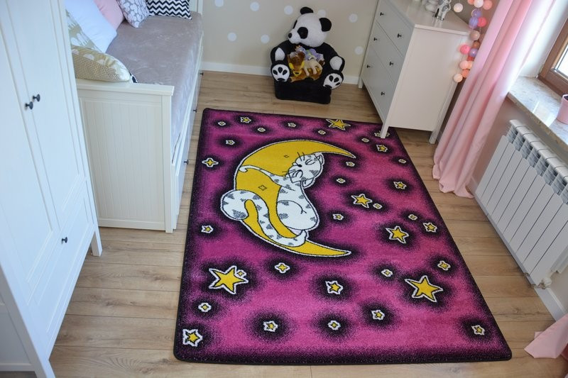 Dětský koberec Kids Cat růžový C414