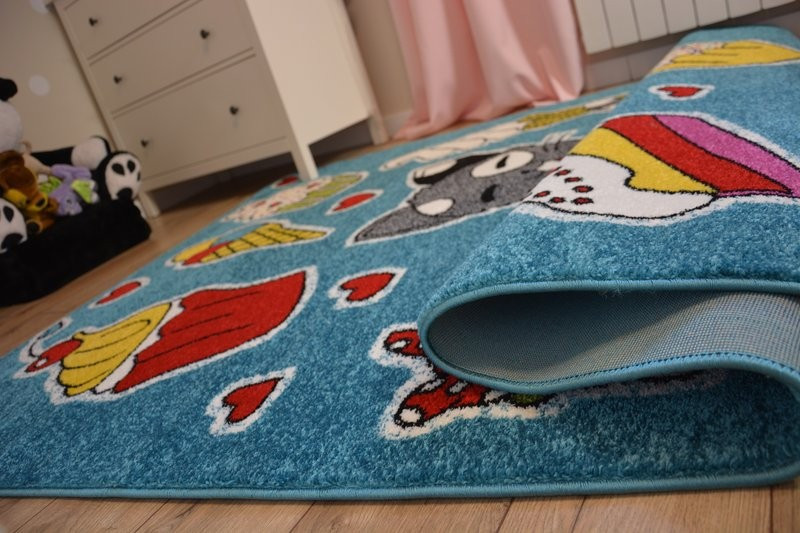 Detský koberec Kids Ciacho modrý  C415