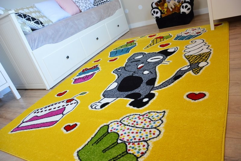 Dětský koberec Kids Ciacho žltý C415