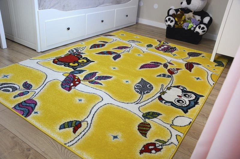Dětský koberec Kids Forest žlutý C427