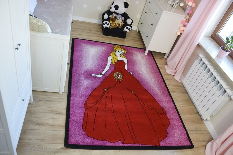 Detský koberec Kids Princess ružový C425