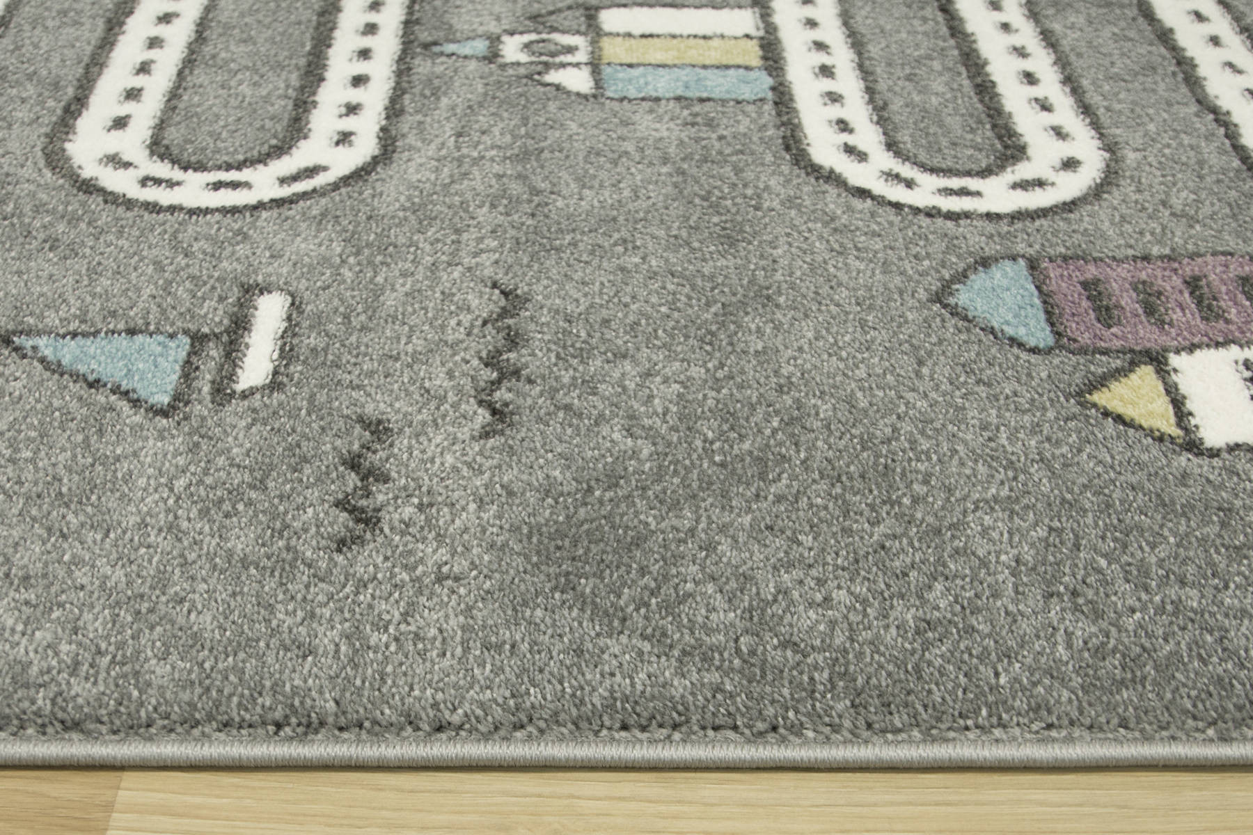 Detský koberec Lima C263A svetlosivý / krémový