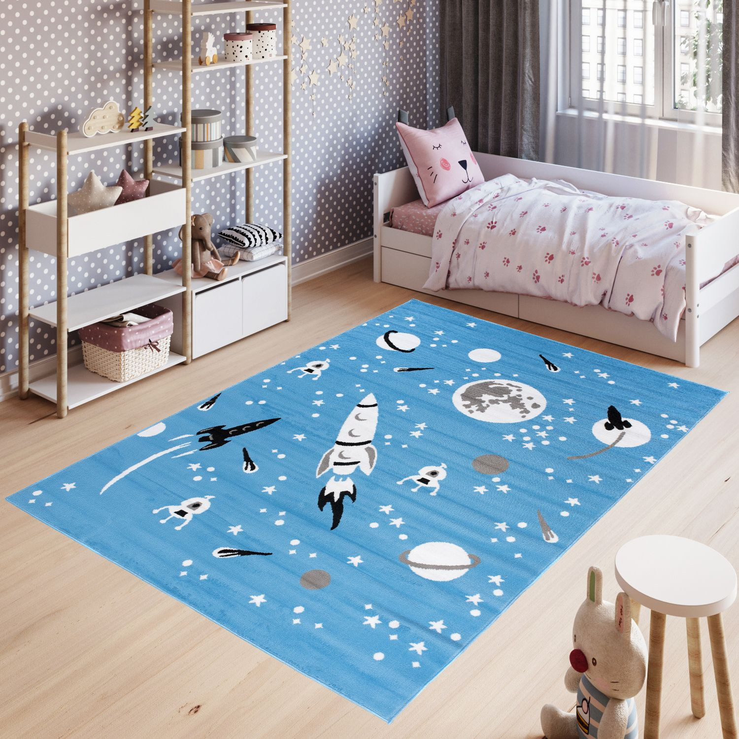 Detský koberec PINKY DE14A Space modrý