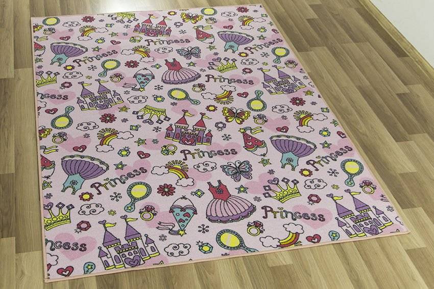 Dětský koberec Princess 21 růžový