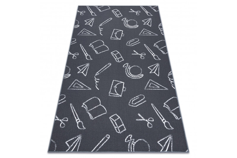 Detský koberec SCHOOL sivý