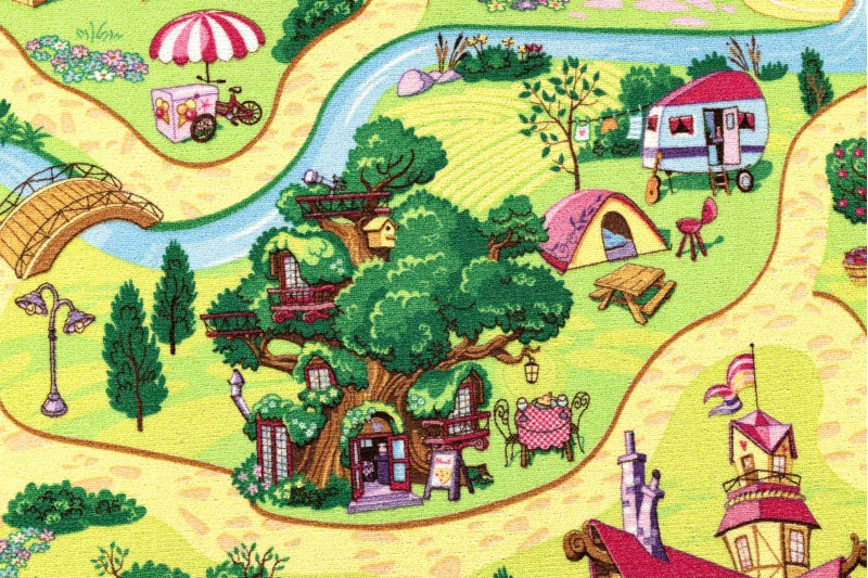 Dětský metrážový koberec Candy Town