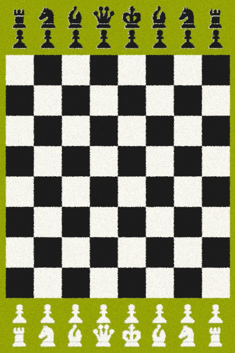 Detský koberec Agnella Funky Top šach zelený 