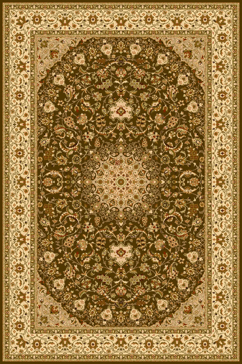 Koberec Agnella Isfahan Segowia svetlá khaki
