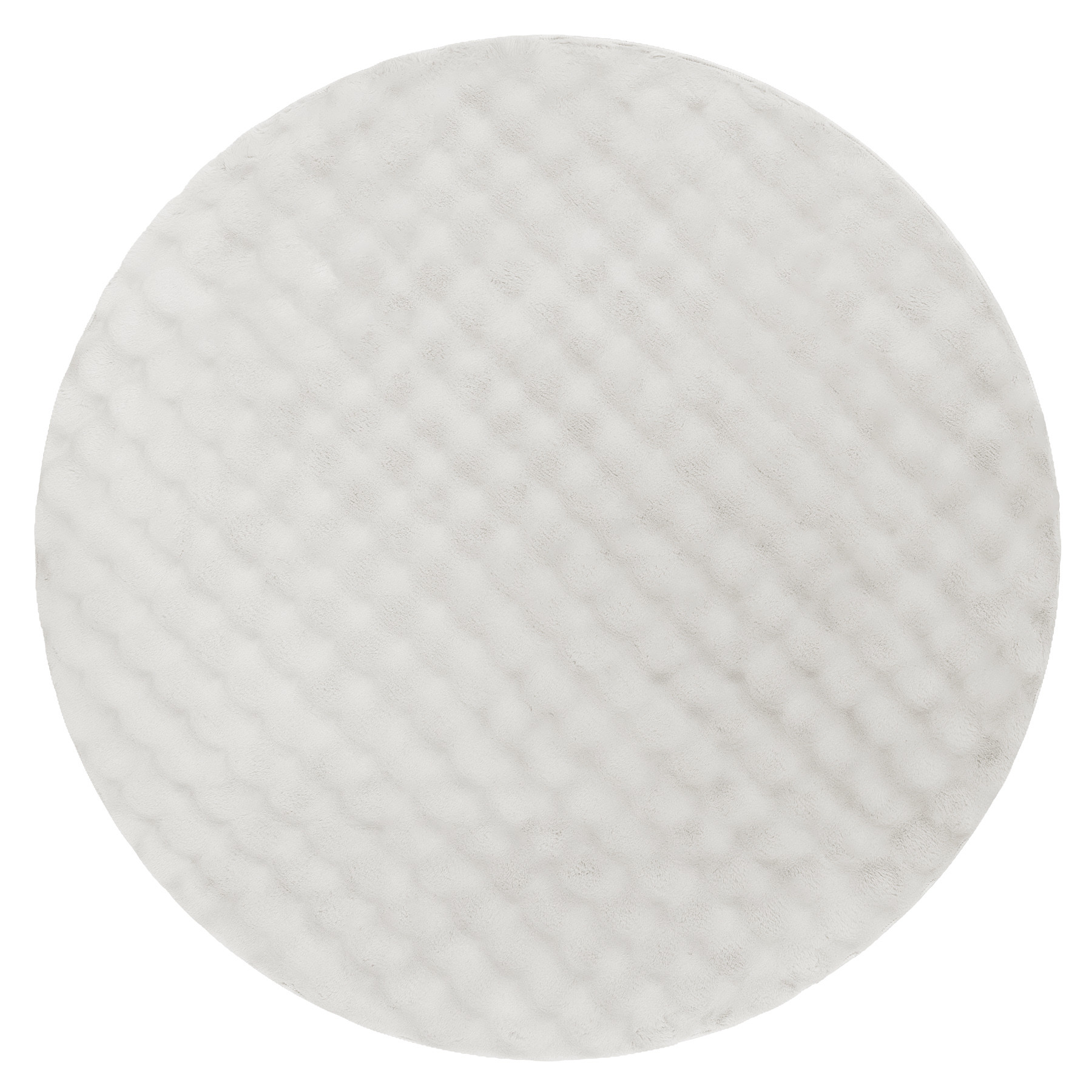 Koberec BUBBLE bílý 11 strukturální 3D, kruh