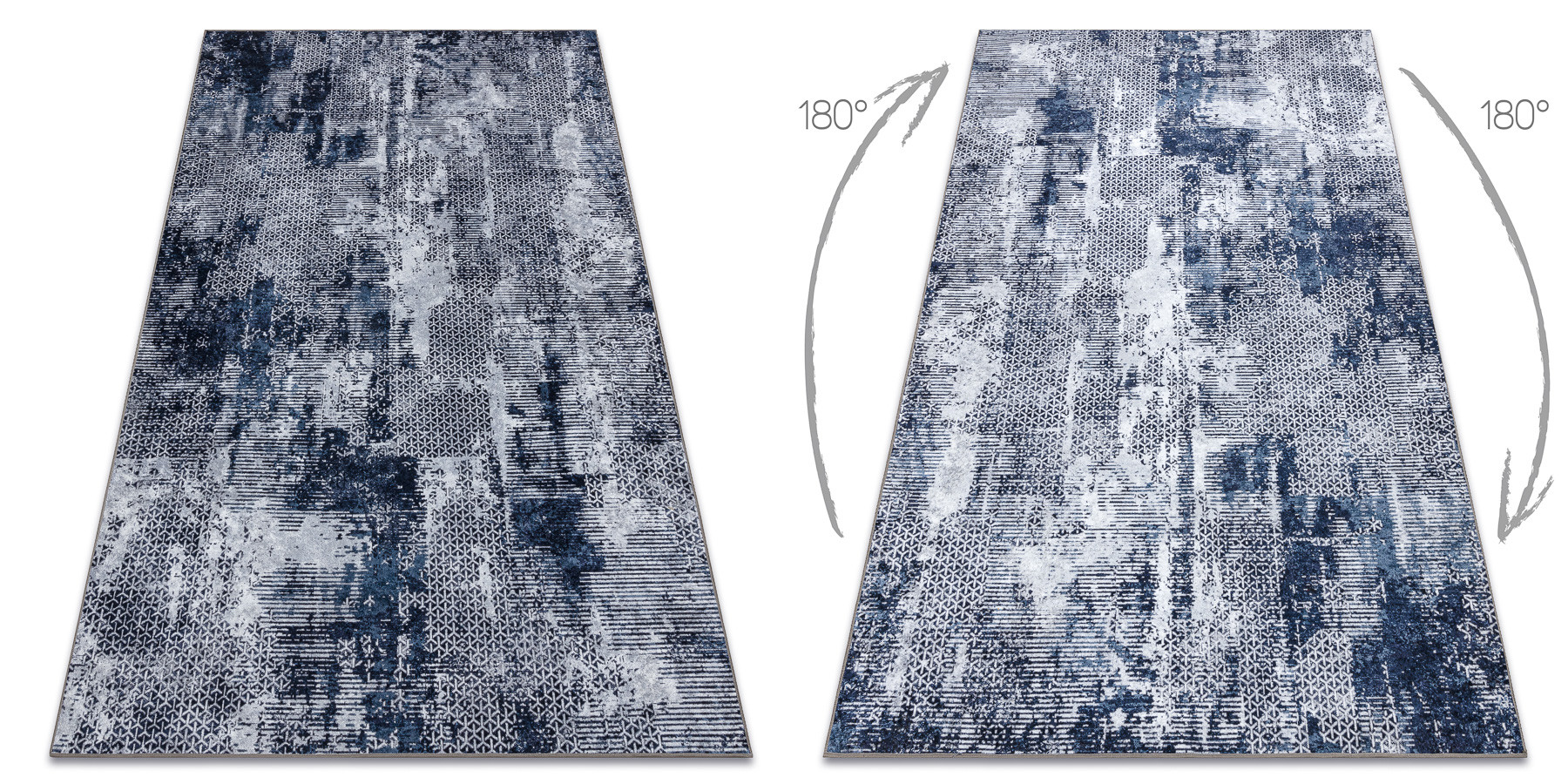 Koberec MIRO 51924.805 abstraktní, šedý / modrý