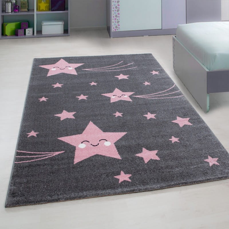 Detský koberec Kids Hviezdičky ružový