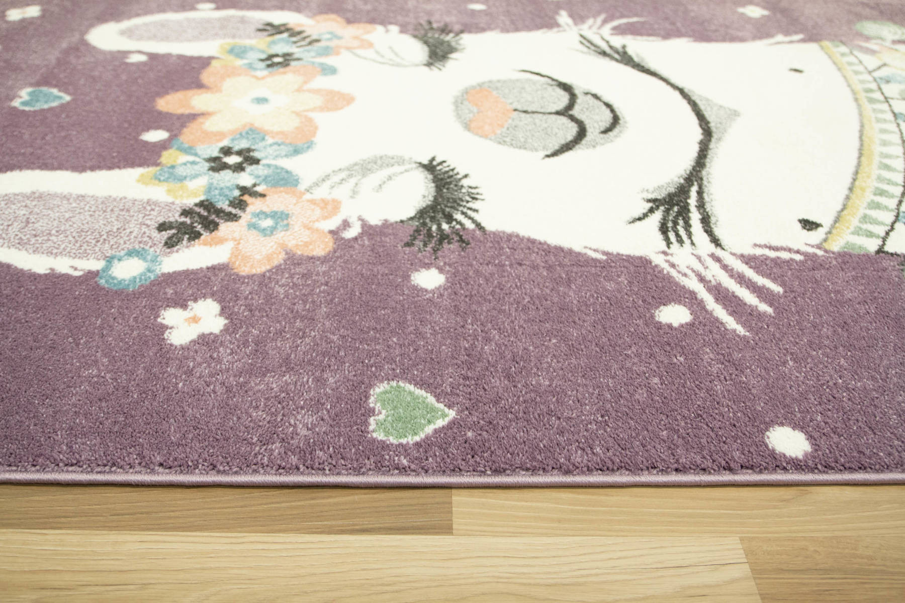Detský koberec Lima C882B Lama fialový / krémový