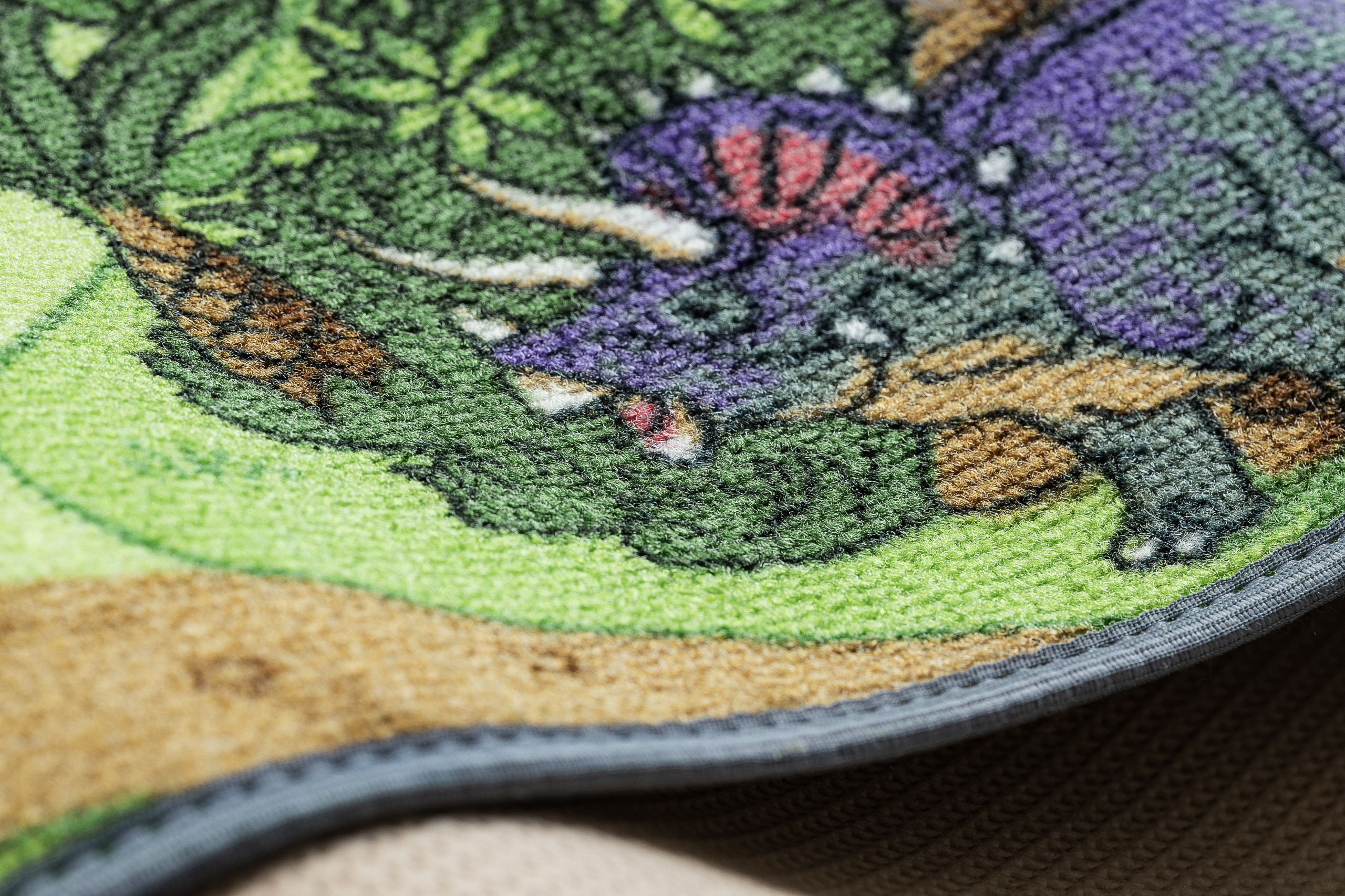 Detský koberec REBEL ROADS Dino World 29 Dinosaury, protišmykový - sivý / zelený